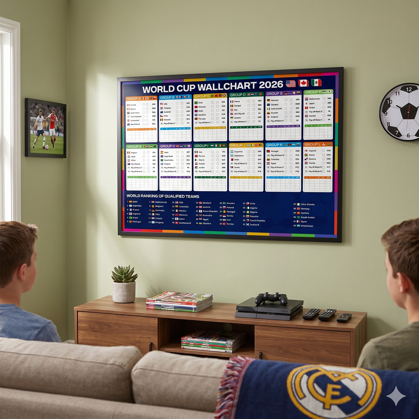 FIFA World Cup 2026 Schedule Wall Chart