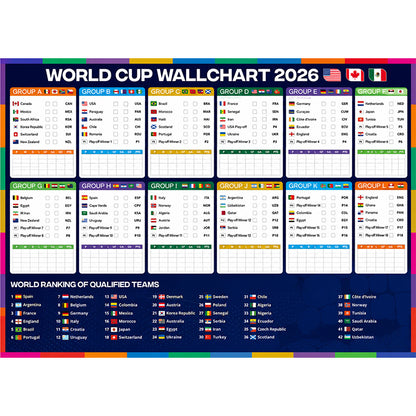 FIFA World Cup 2026 Schedule Wall Chart