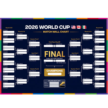 FIFA World Cup 2026 Schedule Wall Chart