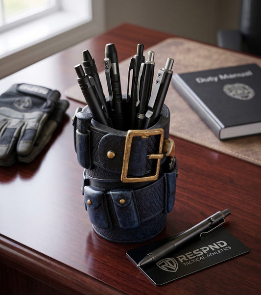 Police Officer Belt Pen and Pencil Holder Police Gifts Idea Police Decor Memorabilia Polyresin Desk Organizer