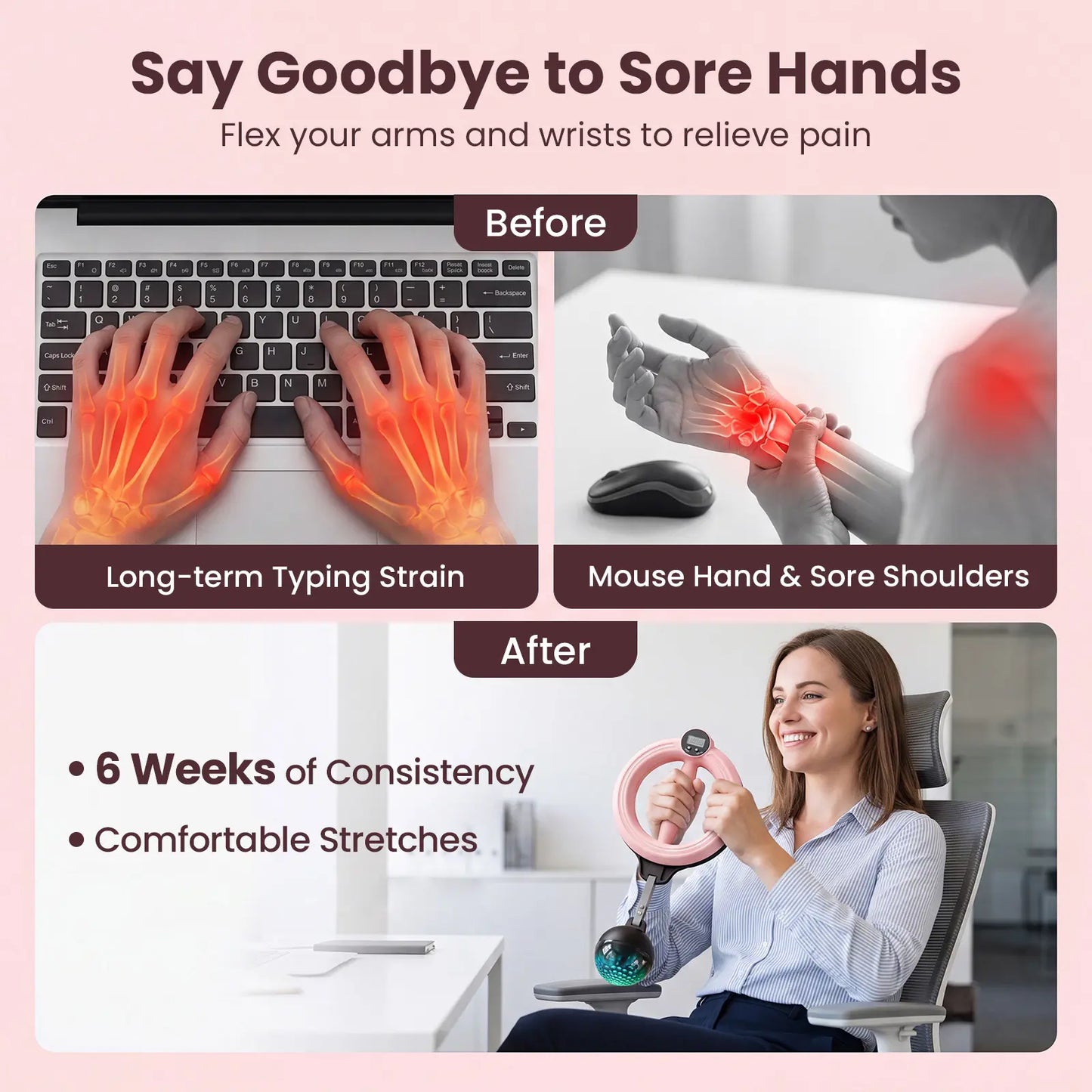 Zenrous 360° Rotating Wrist and Forearm Trainer - Compact Hand Grip Strengthening Equipment for Gym, Home, and Office Workouts