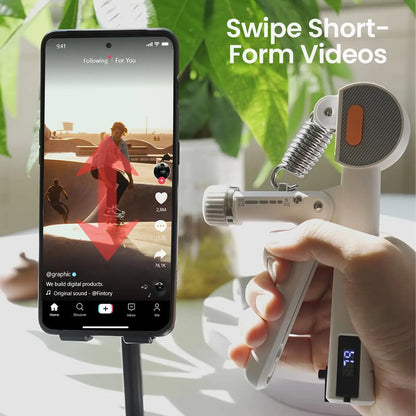 Intelligent Grip Strength Trainer with Bluetooth App Control, Adjustable Resistance (5-60Kg), Overhand Grip Design for Muscle Development and Rehabilitation