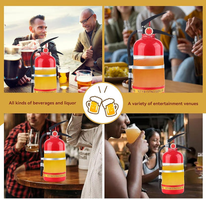 2L Whiskey Decanter, Portable Fire Extinguisher Container Funny Beer Dispenser for Home Party Beer Dispenser Barrels Bar Beverage Liquor Rack Machine for Wine Spirits Drinks