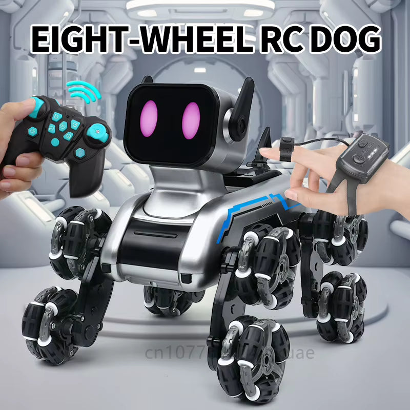 Smart Remote Control Robot Dog Remote Control Toy Children'S Electric Mechanical Dog Gift Boy Stunt Eight Wheel Fancy Drift