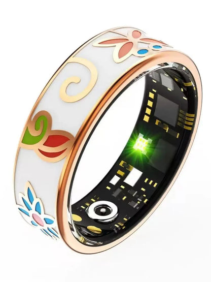 Smart Finger Ring Health Tracker, Heart Rate Monitor, Temperature, Sleep, Stress Management, Cycle Reminder, Fitness Ring for Men and Women, Wearable, Wireless Fitness Tracker, Wearable Fitness Trackers