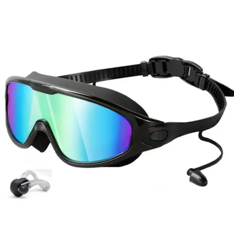 2 Pack Anti‑Fog Swim Goggles for Adults & Kids | 180° Wide View,Uv Protection, Adjustable Strap, Colorful Mirrored Lenses for Men & Women&Kids Outdoorfun