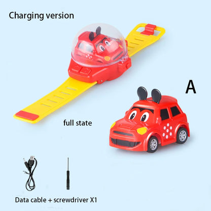 2.4G Mini Watch Control Car Cute RC Car Kids Companion Birthday Boy Girl Gift Christmas Watch RC Car Toy