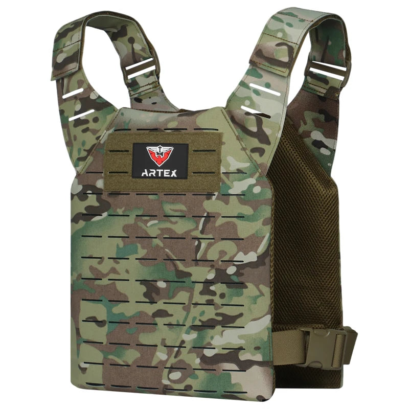 ARTEX Simple Weighted Vest Men Womens Weighted Vest for Walking Running Training Rucking Adjustable Weight Vest Tactical Vests
